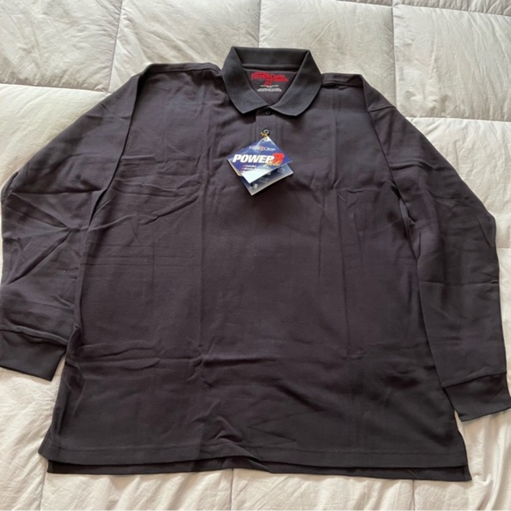 Flying Cross by Fechheimer Polo Long Sleeve Shirt - Black - XXL